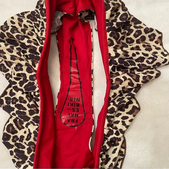 New! Frankie's Bikinis Ghaia Leopard Print swim Skirt Bikini Bottom 1010 - Picture 4 of 11